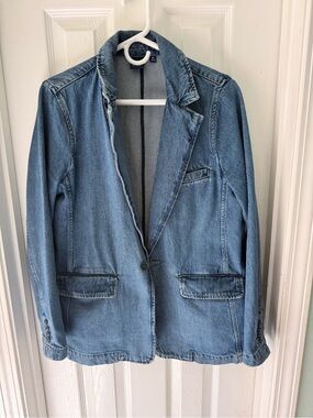 Denim Blazer Jacket - Light Blue GAP Size M
